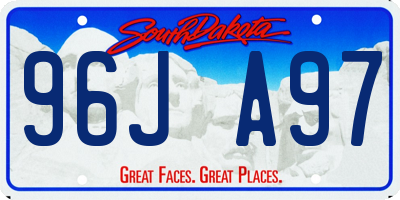 SD license plate 96JA97