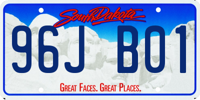 SD license plate 96JB01