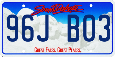 SD license plate 96JB03