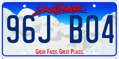 SD license plate 96JB04