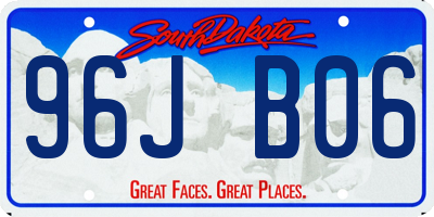 SD license plate 96JB06