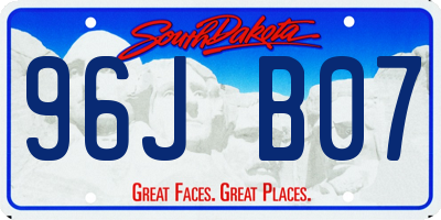 SD license plate 96JB07