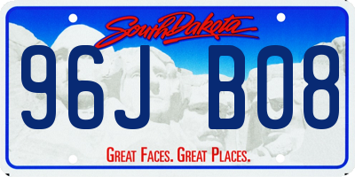SD license plate 96JB08