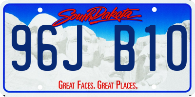 SD license plate 96JB10