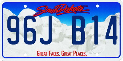 SD license plate 96JB14