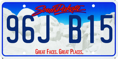 SD license plate 96JB15