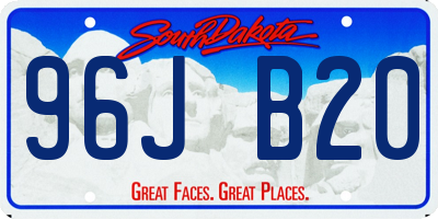 SD license plate 96JB20