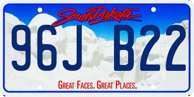 SD license plate 96JB22