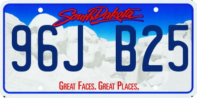 SD license plate 96JB25