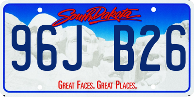 SD license plate 96JB26