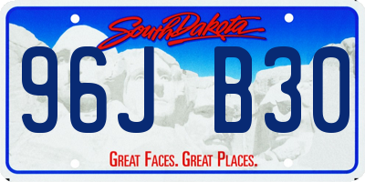SD license plate 96JB30