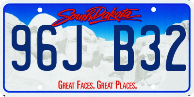 SD license plate 96JB32