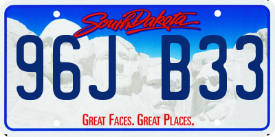 SD license plate 96JB33