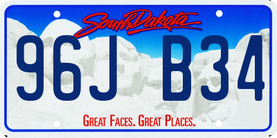 SD license plate 96JB34