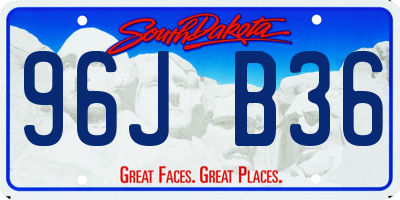 SD license plate 96JB36