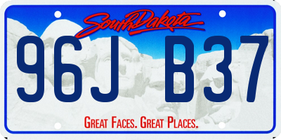 SD license plate 96JB37