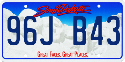 SD license plate 96JB43