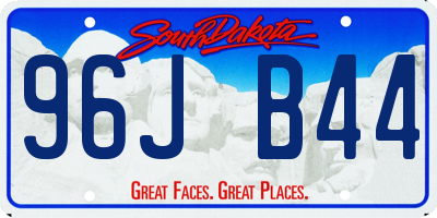 SD license plate 96JB44
