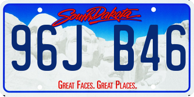 SD license plate 96JB46