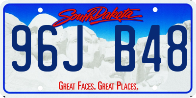 SD license plate 96JB48