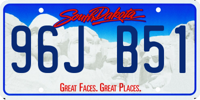 SD license plate 96JB51
