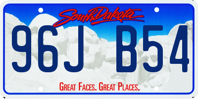SD license plate 96JB54