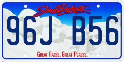 SD license plate 96JB56