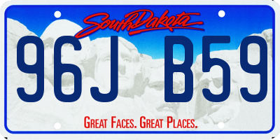 SD license plate 96JB59