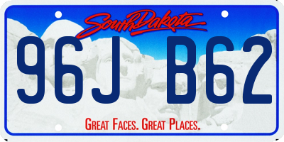 SD license plate 96JB62
