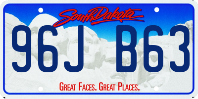 SD license plate 96JB63