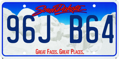 SD license plate 96JB64