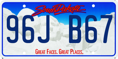 SD license plate 96JB67
