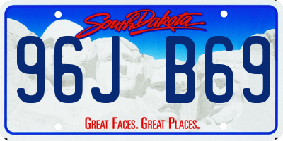 SD license plate 96JB69