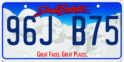 SD license plate 96JB75
