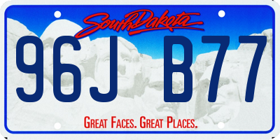 SD license plate 96JB77