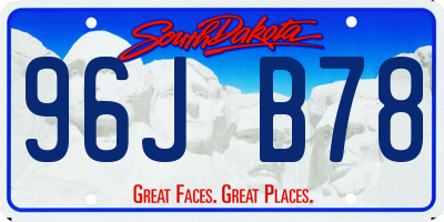 SD license plate 96JB78