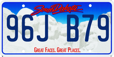 SD license plate 96JB79