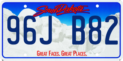 SD license plate 96JB82