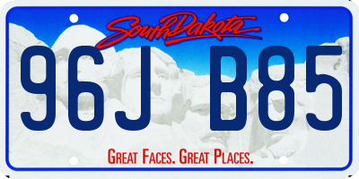 SD license plate 96JB85