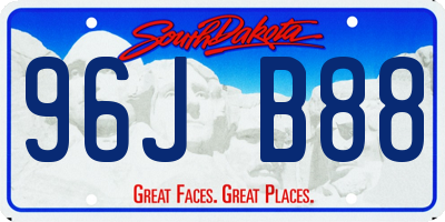 SD license plate 96JB88