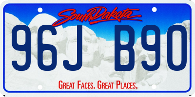 SD license plate 96JB90