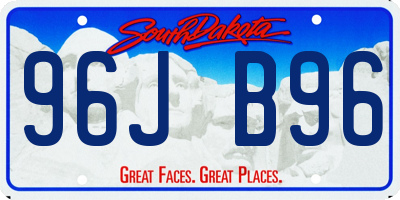 SD license plate 96JB96