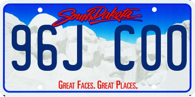 SD license plate 96JC00