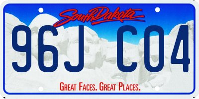 SD license plate 96JC04