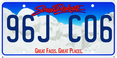 SD license plate 96JC06