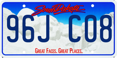 SD license plate 96JC08