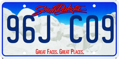 SD license plate 96JC09