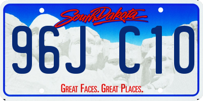 SD license plate 96JC10