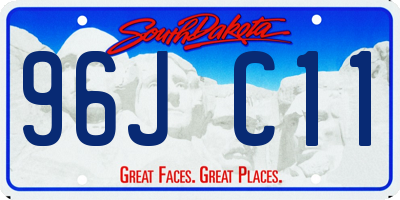 SD license plate 96JC11