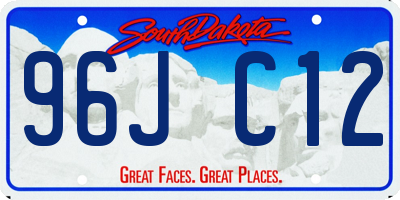 SD license plate 96JC12